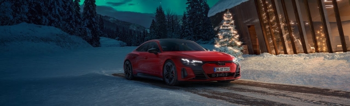 Santa Claus elige el progreso del Audi RS e-tron GT