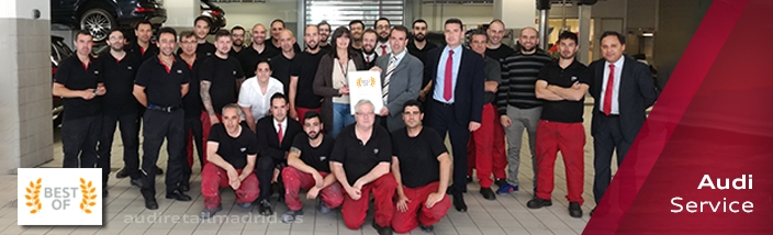 Audi Retail Madrid vuelve a recibir la certificación “Taller BEST OF 2016” en todos sus centros